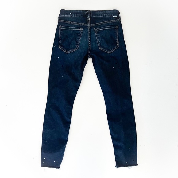 Mother Jeans The Looker Ankle Fray in All Work Paint Splatter Skinny - Picture 5 of 11